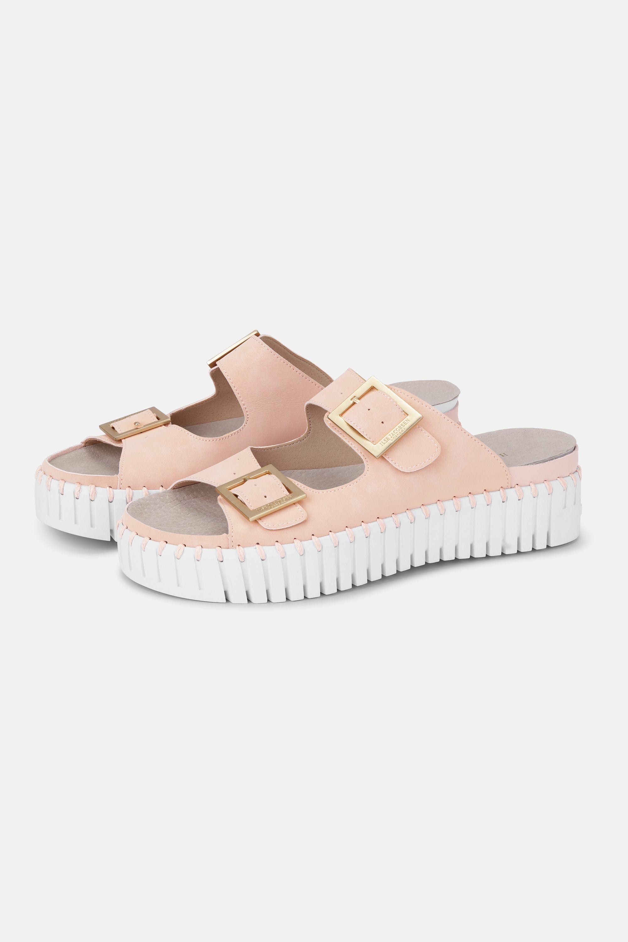 Platåsandaler Spenne - Adobe Rose White